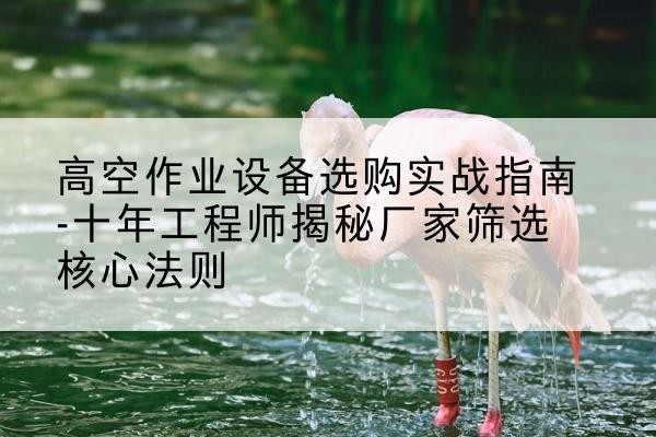 河间剪叉式升降机厂家-高空作业设备选购实战指南-十年工程师揭秘厂家筛选核心法则