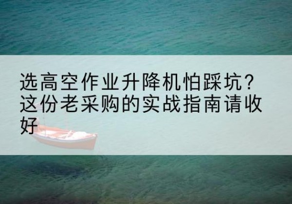 河间高空作业升降机厂家推荐-选高空作业升降机怕踩坑？这份老采购的实战指南请收好